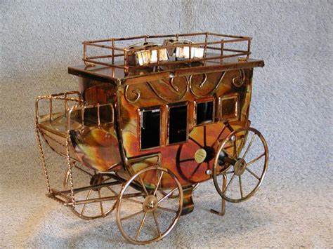 vintage metal coach box|Metal Stagecoach .